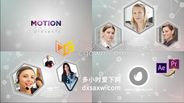 PR预设/AE模板-公司业务演示模板商业简报企业网络组织介绍幻灯片