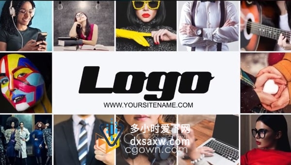AE标志模板-搜索栏输入文字搜索快速图文动画展示LOGO片头