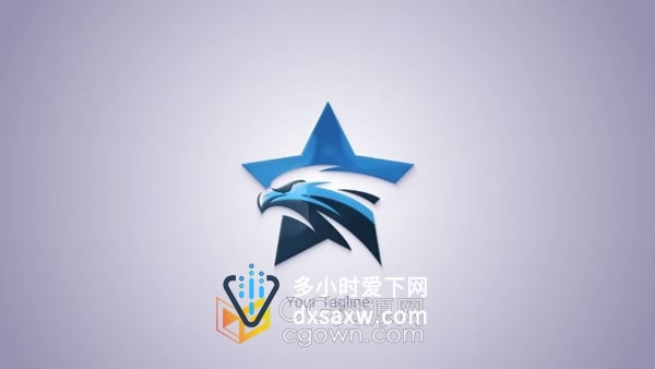 明亮干净光泽面反光效果简洁LOGO动画AE模板