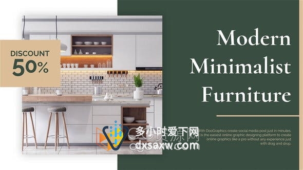 AE模板现代简约软装家居展示建筑设计家具促销宣传视频