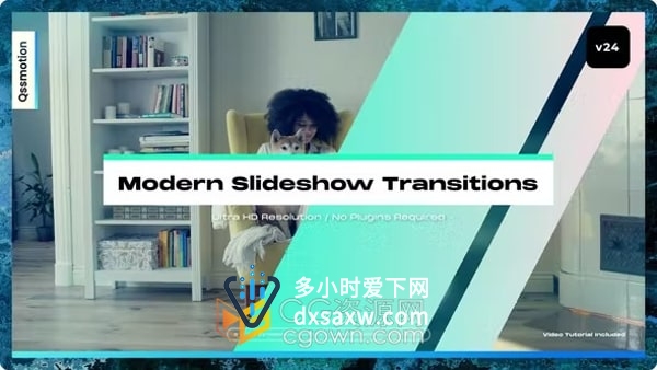 AE转场模板-高达8K现代幻灯片过渡Modern Slideshow Transitions