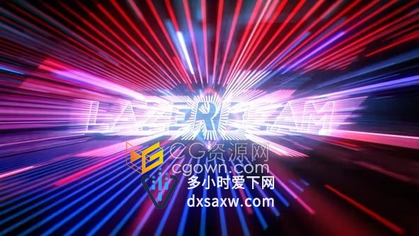 激光束射线标题文字logo动画Lazerbeam Title Opener-AE模板