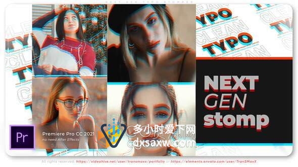 PR模板-抽象故障效果嘻哈舞厅音乐节派对活动亚文化视频宣传街头潮流闪购幻灯片