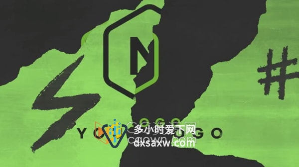 粗糙的轮廓线边缘表面不规则形态LOGO动画标志AE片头模板