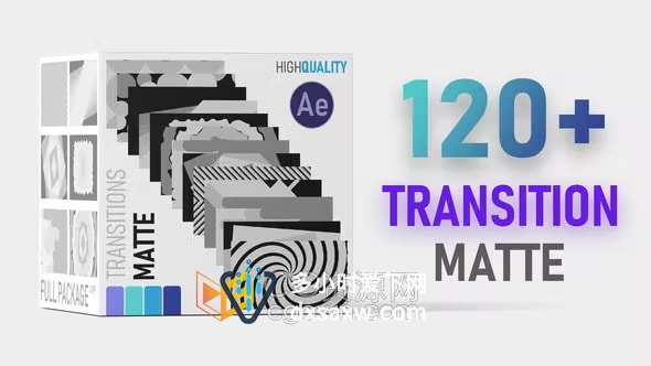 120多种图形动画遮罩视频转场过渡Mate Transition AE模板