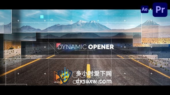 PR/AE模板-多层透视空间感数字过渡信息时尚视差科技主题宣传片