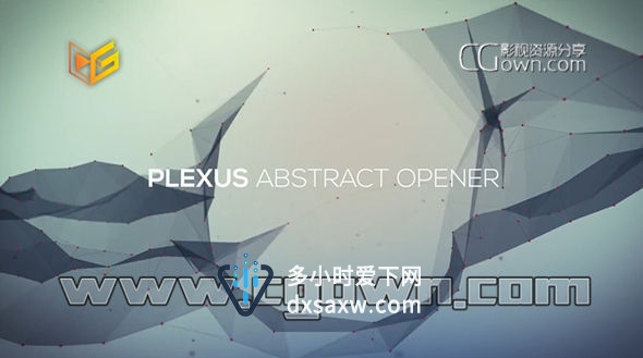 After Effects使用Plexus2插件中创建抽象形状点线动画图形包装教程