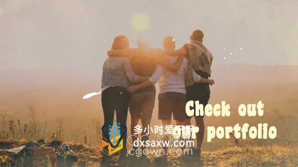 星星爱心可爱有趣元素时尚动画展示快乐回忆视频相册AE模板