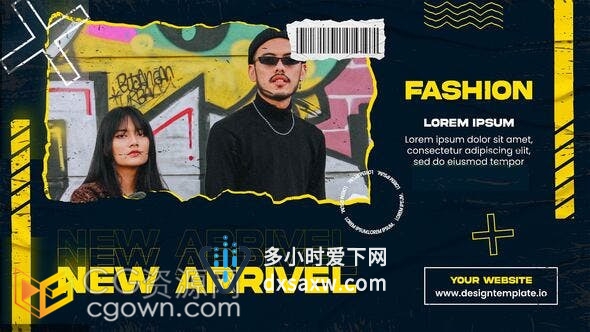 街头潮流艺术涂鸦时尚品牌介绍炫酷开场视频AE模板