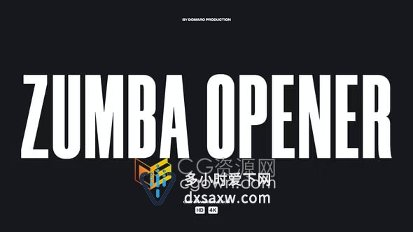AE模板-黑白风格时尚跺脚节奏街舞介绍音乐活动片头Zumba Opener