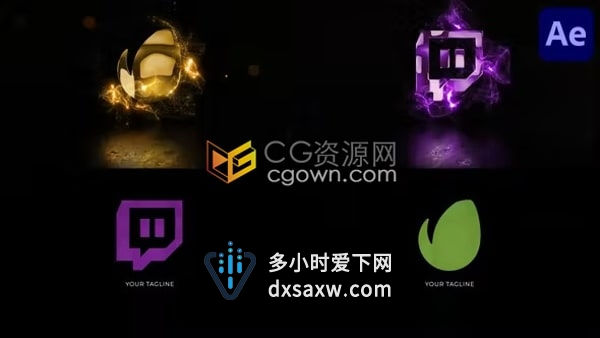 AE标志模板-魔法粒子光效LOGO动画演绎