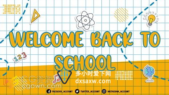 返校季时尚现代青春活力创意宣传片AE模板