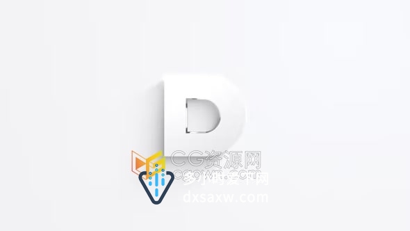 AE模板-现代简约风格清新线条绘制挤压光泽感商业品牌LOGO动画