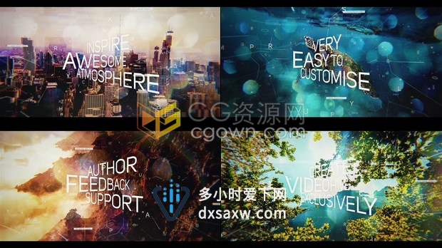 PR模板下载数字科技感视差图文动画企业公司宣传视频效果制作工程