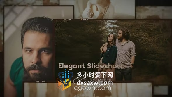 AE模板-彩色漏光特效多屏展示旅行摄影作品照片浪漫美好回忆视频相册