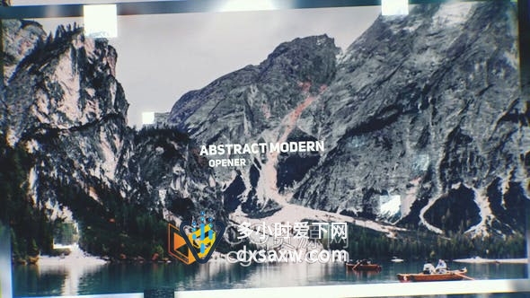 AE模板-抽象简约小方框元素画面聚焦定格动画效果展示现代宣传视频