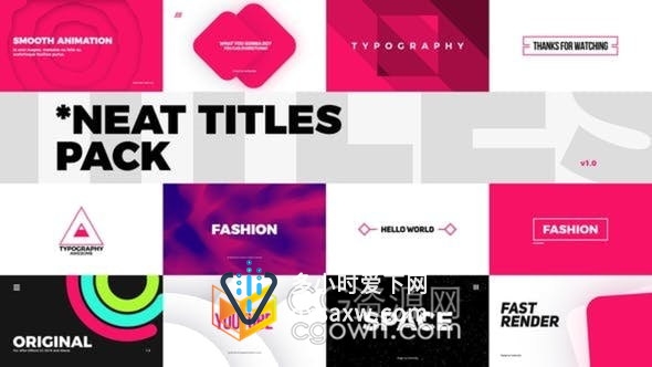 PR与AE模板Neat Titles Pack文字排版标题介绍企业视频字幕