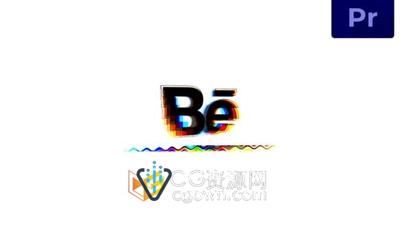 PR模板-4K快速抽象RGB分割数字失真信号损坏故障标志logo片头