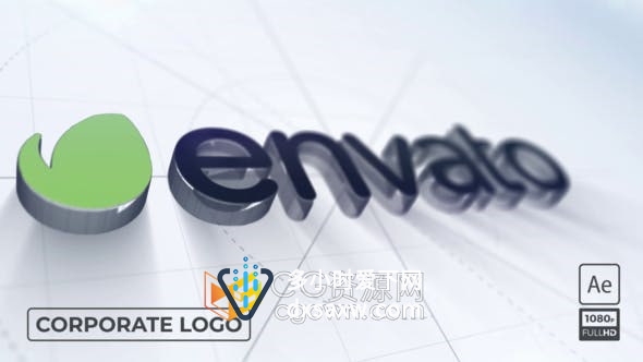 AE模板-3D建筑公司设计企业标志展示