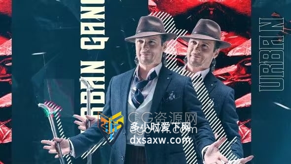 AE模板-嘻哈街头艺术涂鸦风格r&b摇滚创意歌手名人介绍展示
