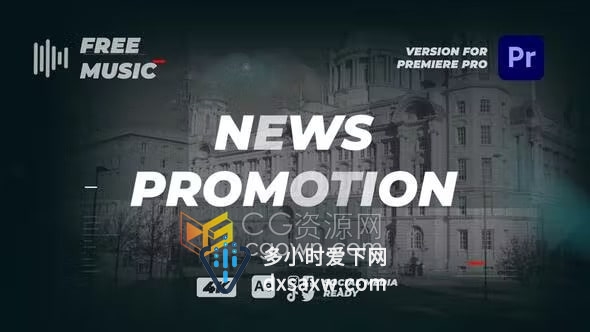 医学军事纪录片介绍社会新闻包装宣传视频含背景音乐-AE与PR模板