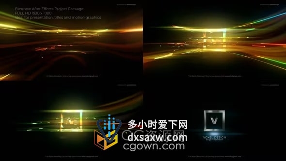 PR模板-快速闪现光束电子故障标志Glitch Epic Logo