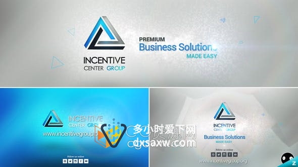AE模板-纸张撕裂效果漂亮3D相机移动软阴影动画通用企业品牌LOGO片头