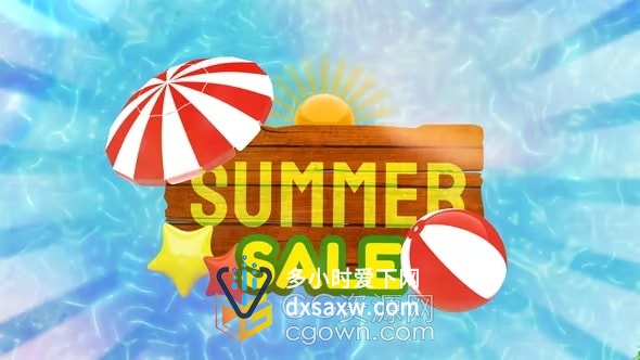 夏季特卖游泳商店商品活动广告片视频AE模板