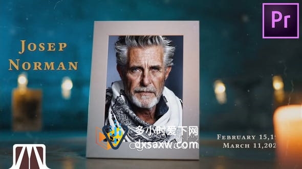 PR模板-纪念关心葬礼纪念模板英雄荣誉哀悼纪念日照片动画视频