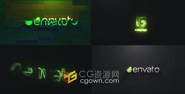 AE模板-明亮简单光效演绎阴影效果品牌介绍LOGO动画