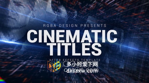 科幻电影风格3D场景现代预告片技术演示宣传视频AE模板