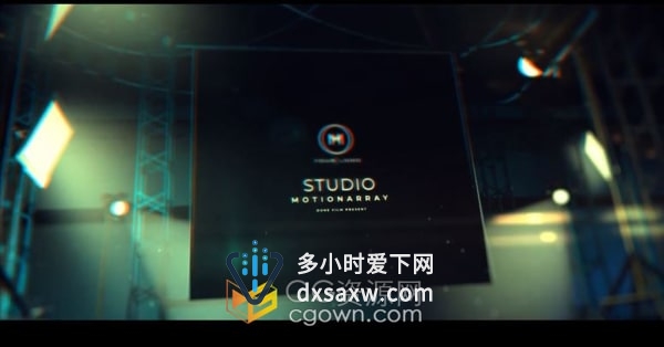 3D场景模特经纪公司摄影电影工作室LOGO片头AE模板