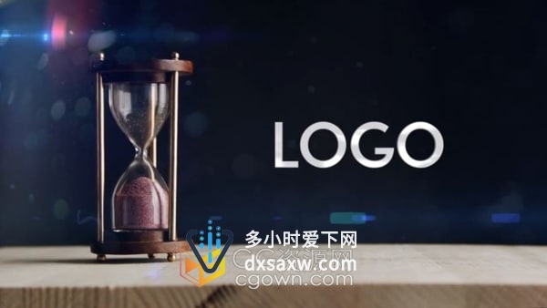 时间主题视频开场沙钟沙漏标志LOGO片头AE模板