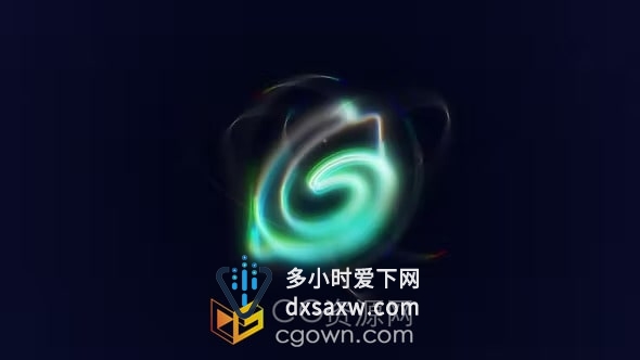 霓虹灯发光LOGO动画视频片头AE模板