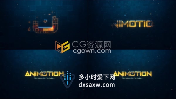 AE技术标志模板-现代信息科技互联网公司云概念LOGO动画