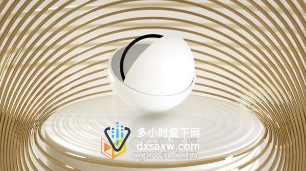 豪华金属环标志LOGO显示动画AE模板