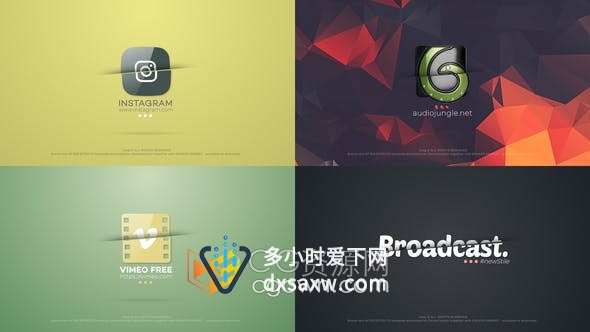 PR与AE模板-简单小球图形动画演绎公司LOGO品牌视频片头
