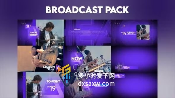 AE模板-音乐时尚频道网络电视广播新闻包装