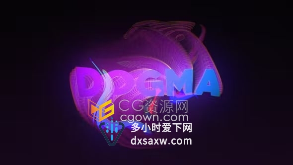抽象变形扭曲发光液体带轨迹标题开场Dogma Title Opener-AE模板