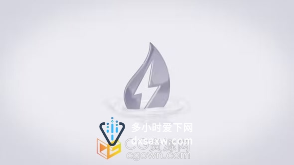 3D明亮干净LOGO波纹飞溅动画视频片头AE模板