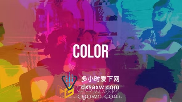 Color FX 20个颜色扰乱画面故障效果特效AE模板