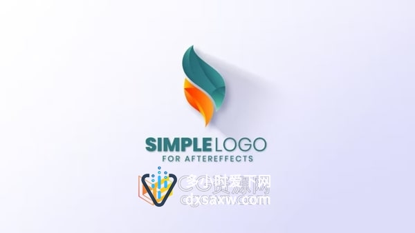 AE模板-简单大方圆环水波纹效果干净标志LOGO片头