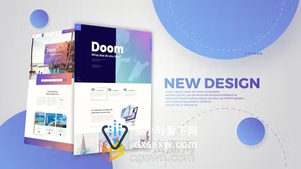 网站介绍演示幻灯片AE模板设计公司宣传视频