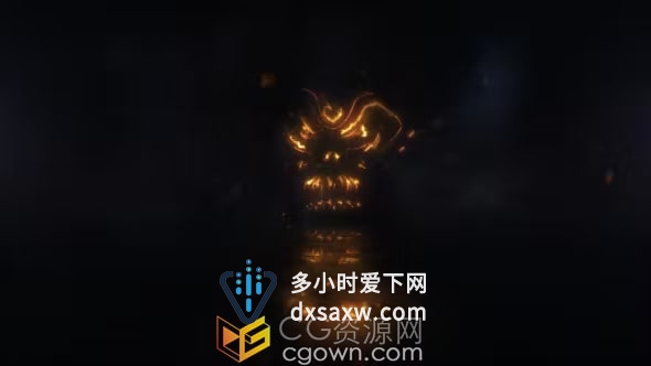 AE模板-史诗风格燃烧火焰粒子标志熔融火文字Burning Stroke Logo Reveal