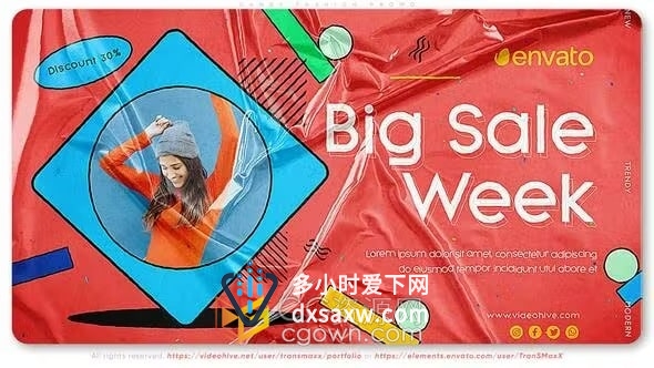 AE模板-糖果时尚电视杂志宣传商店服装销售视频广告电视电影开场白