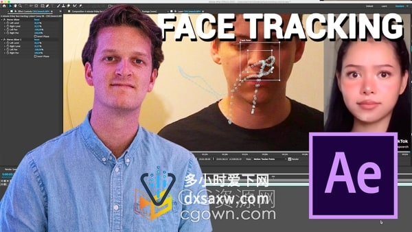 AE如何在视频中使用面部跟踪教程制作抖音创意短视频