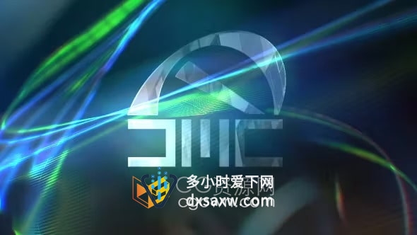 AE模板-现代抽象多彩光效线条标志动画Elegant Logo