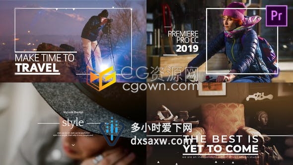 AE与PR模板创意大标题幻灯片介绍宣传图文动画效果制作