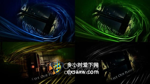 PR模板-抽象长生物三维场景动画介绍宣传片视频效果