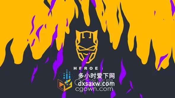卡通漫画效果LOGO视频片头MG图形动画-AE模板